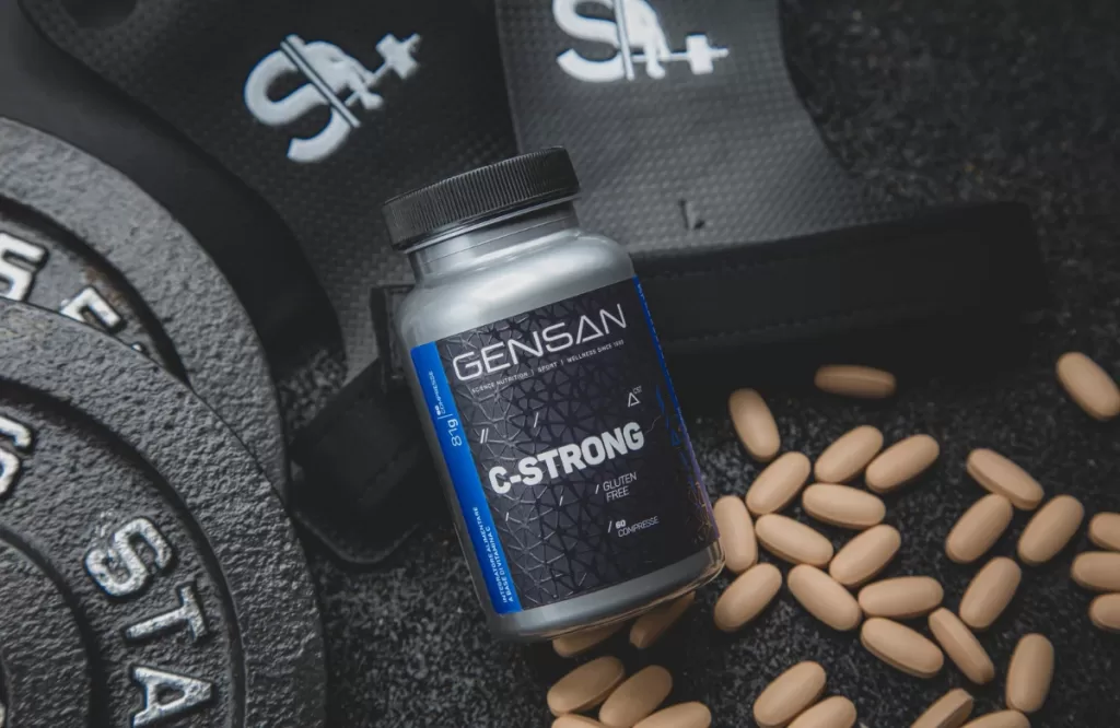 barattolo di integratore di vitamina c C-Strong gensan